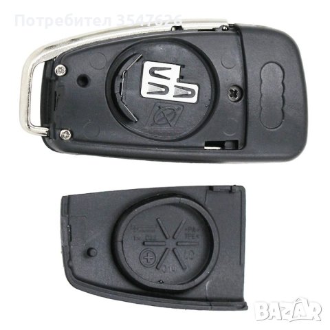 Нов сгъваем ключ(кутийка) за Audi с 3 бутона+лого, за модели след 2004 г, снимка 5 - Аксесоари и консумативи - 38973538