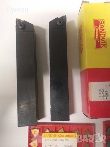 Стругарски ножове за резба Sandvik комплект с твърдосплавни пластини , снимка 2 - Стругове - 35126291