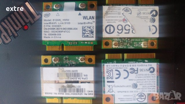 Продавам Wifi Wlan карти за лаптопи безжични Wireless car Pci Expres, снимка 2 - Рутери - 10858693