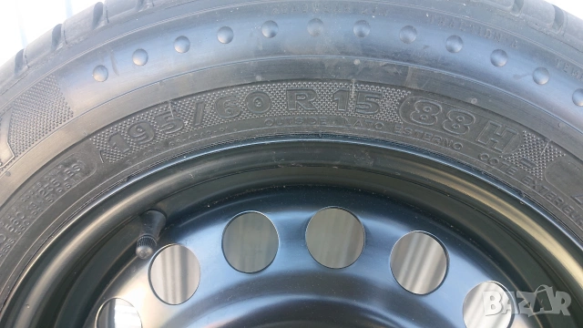 Оригинална резервна джанта 15"с гума 195/60 /15 за Opel Astra G. 6JX15H2, 4x100,ET49, Ц. О. 56,6мм., снимка 4 - Гуми и джанти - 54313896