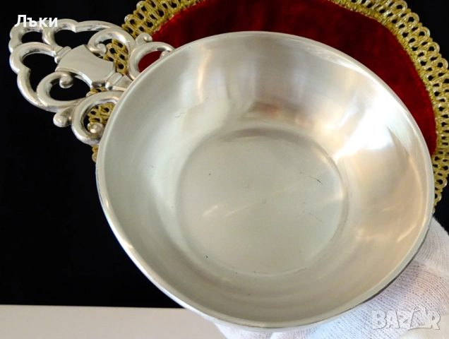 Калаена купа за бульон porringer bowl. 
