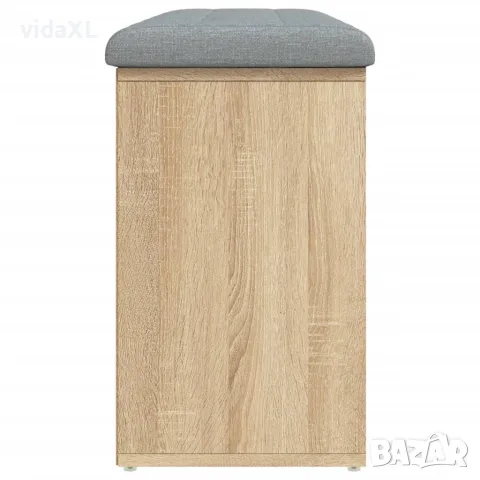 vidaXL Пейка за обувки, сонома дъб, 102x32x50 см, инженерно дърво, снимка 5 - Маси - 56148078