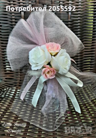 Декокирано шишенце за кръщене/сватба, снимка 5 - Подаръци за сватба - 37893940