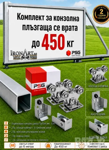 Изработка и монтаж на конзолни врати "Висящи" плъзгащи врати