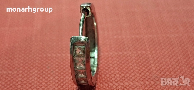 Сребърна обеца, снимка 7 - Обеци - 52713781