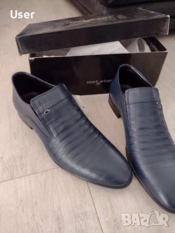 Мъжки елегантни обувки естествена кожа leather 45 46 made in Turkey  