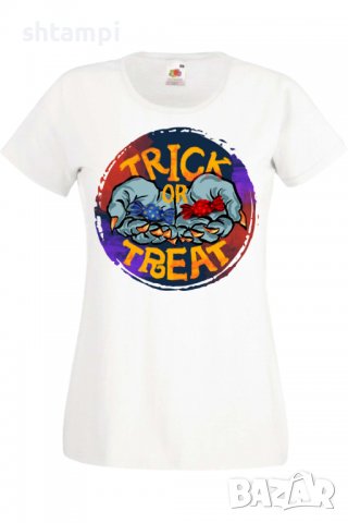 Дамска тениска Halloween 05,Halloween,Хелоуин,Празник,Забавление,Изненада,Обичаи,, снимка 2 - Тениски - 38146523