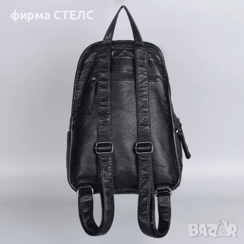 Дамска чанта STELS Q44, Екологична кожа, 38x14x30см, Черен, снимка 4 - Чанти - 44398742