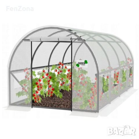 Градинска четирисегментна бяла оранжерия - модерен и ярък дизайн - 6 х 3 х 2м, снимка 3 - Оранжерии - 54143400