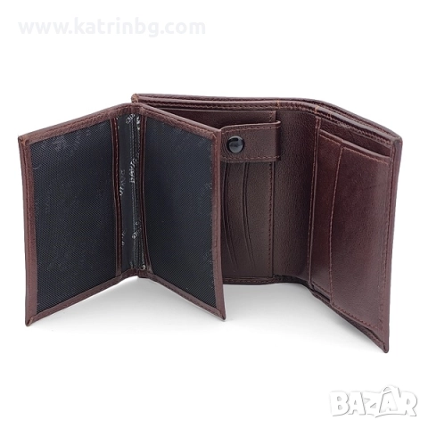 Подарък за мъж – комплект чанта и портфейл от естествена кожа в кафяво, снимка 6 - Подаръци за мъже - 52414533
