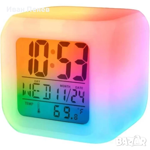 Светещ LED будилник/часовник, снимка 7 - Други - 52596842