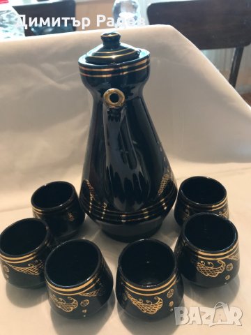 Ретро керамичен сервиз от Анадола—Турция керам.1976г- совинир за младоженци кристално Дания, снимка 2 - Сервизи - 35656410