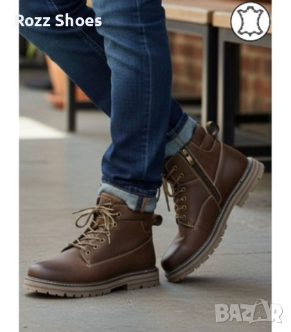МЪЖКИ БОТИ ЕСТЕСТВЕНА  КОЖА КОД372, снимка 2 - Мъжки боти - 52317023