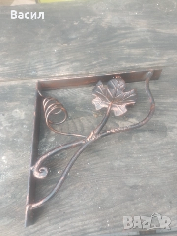 Конзоли , рафтодържачи стойки и ъгли за рафтове и етажерки от ковано желязо, снимка 16 - Други стоки за дома - 52475363