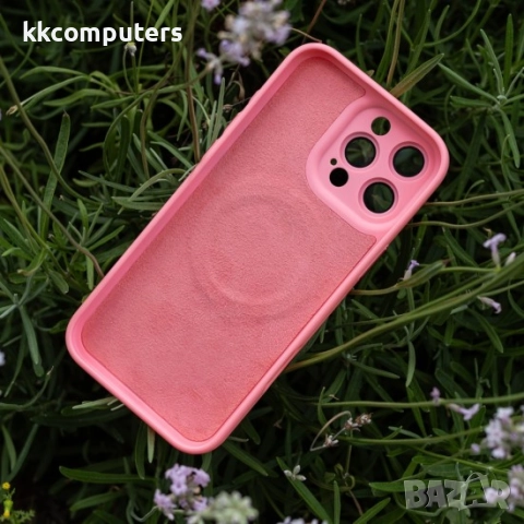 Силиконов кейс bSmart Ultra Trendy Vivid MagSafe и Протектор За iPhone 16 (6.1), Розов, снимка 6 - Калъфи, кейсове - 51930141