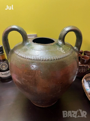 Голяма Глинени стомна , снимка 2 - Антикварни и старинни предмети - 53975026