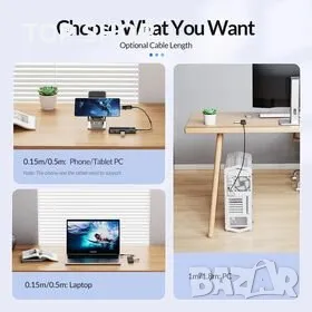 Orico хъб 4 IN 1 HUB Type-C - 4 x USB3.0 , снимка 3 - Друга електроника - 49227062