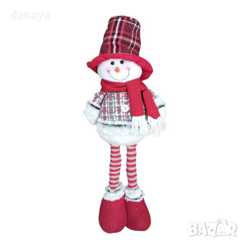 4144 Коледна фигура Снежко с разтягащи се крака 39-53см, снимка 2 - Декорация за дома - 42561666