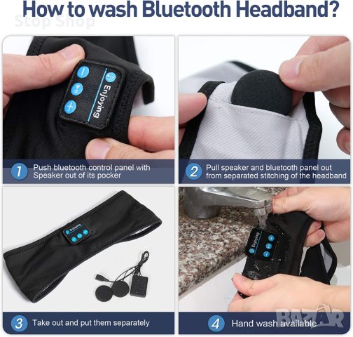 Слушалки Navly Sleep Bluetooth Спортни слушалки с лента за глава с ултратънки HD стерео високоговори, снимка 3 - Bluetooth слушалки - 40628025