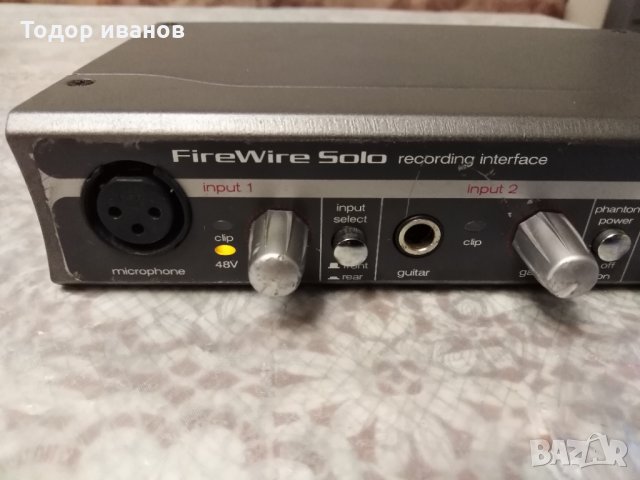 M-audio firewire solo-recording interfase, снимка 2 - Ресийвъри, усилватели, смесителни пултове - 31042822
