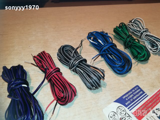 кабели за тонколони 6бр х 5 метра-внос швеция 1011201859, снимка 5 - Тонколони - 30743333