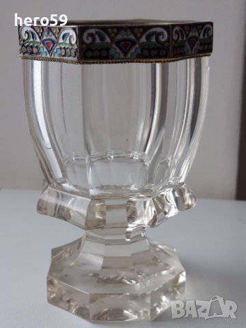 Стара Руска чаша с емайл-сребро 88/сребърна сребърни сребърно,злато/