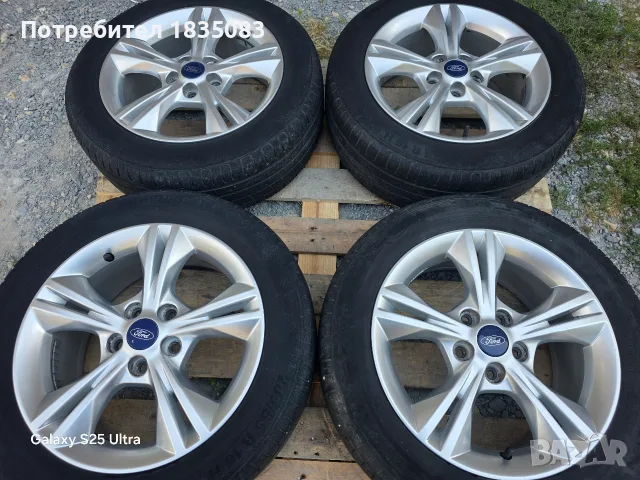 Лети джанти 16ки 5х108 Ford + летни гуми 205/55/16 Barum, снимка 2 - Гуми и джанти - 55797680