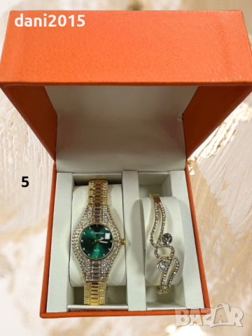 Подаръчен комплект часовник и гривна с кристали, снимка 5 - Подаръци за жени - 44791013