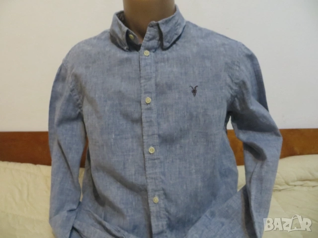 Мъжки ризи с дълъг ръкав лен , снимка 12 - Ризи - 50943822