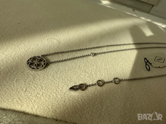 Fossil , сребърни колие и гривна “ цветето на живота”, снимка 5 - Бижутерийни комплекти - 52107556