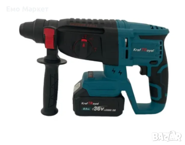 Акумулаторен безчетков литиево-йонен перфоратор, с 2 батерии, 36V, снимка 7 - Перфоратори - 49268617