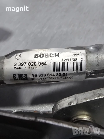 3397020954 9682861480-01 моторче с механизъм предни чистачки CITROEN BERLINGO 2008-2016, снимка 2 - Части - 53282281