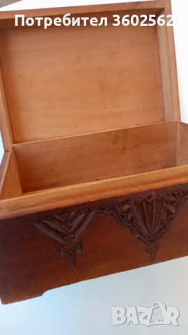 ръчно резбована дървена кутия-цвят махагон, снимка 4 - Други - 51744174