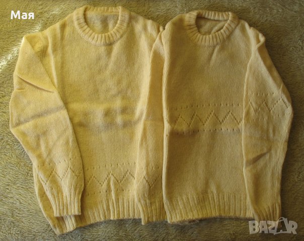 Машинно плетени дамски пуловери с орнаменти- 100% вълна, 164/46, снимка 1 - Блузи с дълъг ръкав и пуловери - 31536601