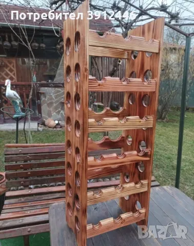 Стойка за вино, снимка 2 - Етажерки - 49640766