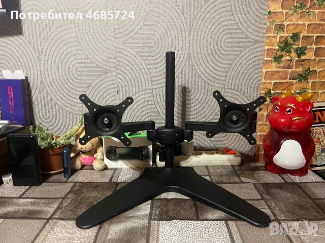 Стойка за два монитора, снимка 3 - Стойки, 3D очила, аксесоари - 53044657