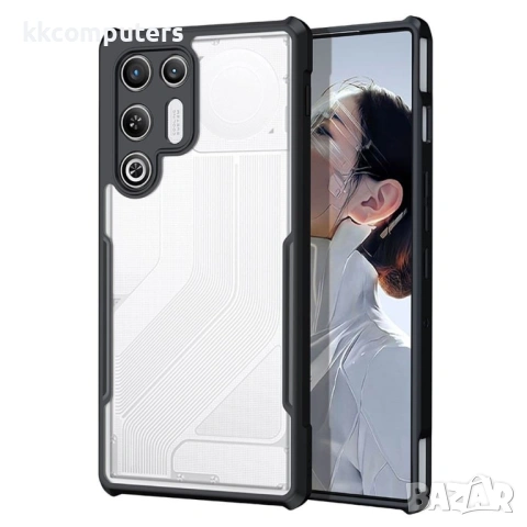 XUNDD Прозрачен Калъф за ZTE nubia RedMagic 11 Air 5G - TPU+Акрил, Airbag, 0.8mm защита, Черен