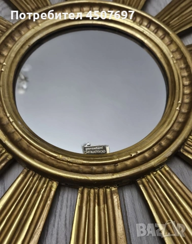 френско позлатено огледало 1950г., снимка 3 - Други ценни предмети - 53035696