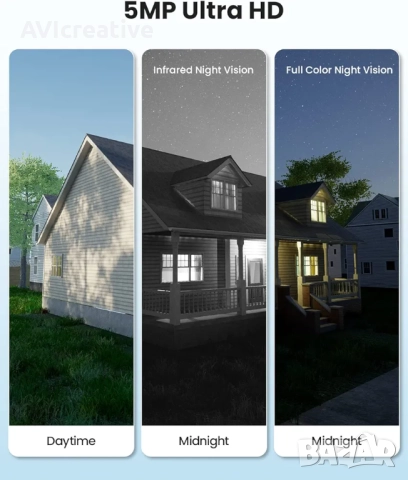 Veezoom PoE Camera - IP,5MP.full colour-цветна картина и през нощта.Пелен комплект-камера,POE Inject, снимка 3 - Комплекти за видеонаблюдение - 52933350