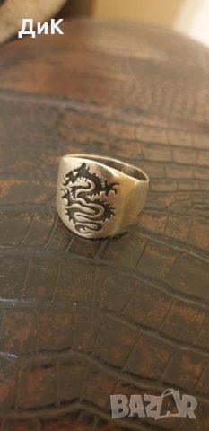 Сребро 925 пръстен с дракон , снимка 2 - Пръстени - 33770785