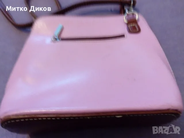 Vera Pele made in Italy розава чанта естествена кожа 22х14см отлична, снимка 5 - Чанти - 55991913