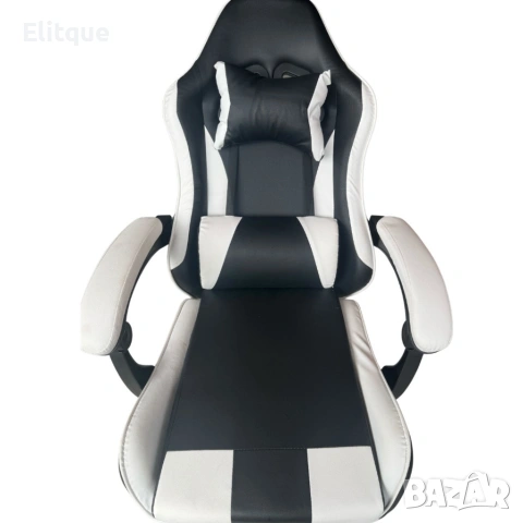 Ергономичен офис и геймърски бял стол – Максимален комфорт за гърба и врата, регулируем, снимка 4 - Столове - 54211914