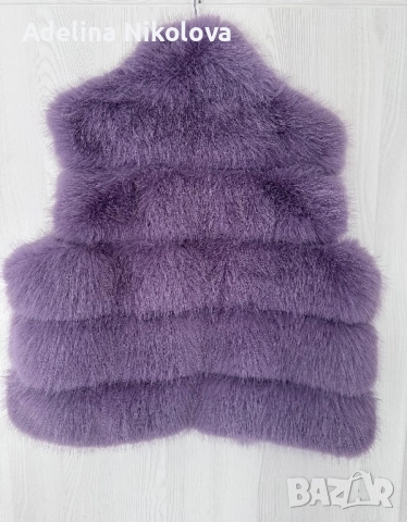 Пухкав дамски къс елек, снимка 2 - Елеци - 52866731