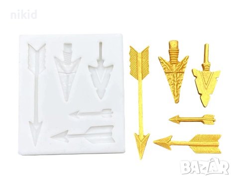 5 стрели стрела стрелки силиконов молд форма фондан декор