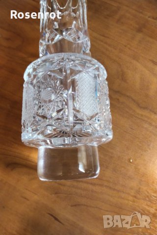 Бохемия великолепна кристална ваза в стил Арт Деко , снимка 4 - Вази - 30925042