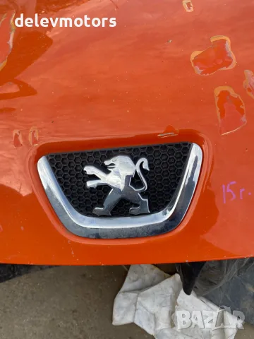 Преден капак на двигателя със забележка Оранжев; с Peugeot емблема за Peugeot Bipper Tepee 1.3 HDI, снимка 4 - Части - 56249558