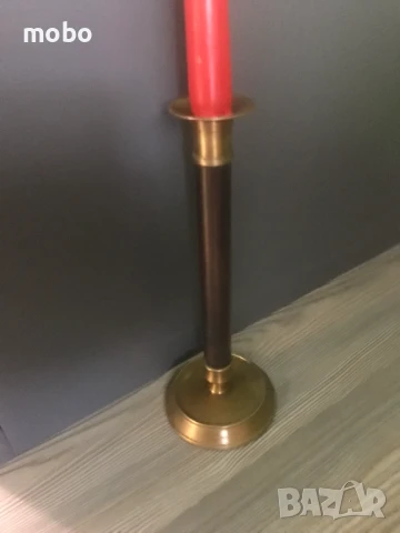 Свещник от мед, височина 26см, основа 10см /диаметър/, снимка 2 - Други - 50444475
