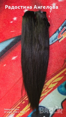 Естествена кафява коса , снимка 2 - Аксесоари за коса - 54138985