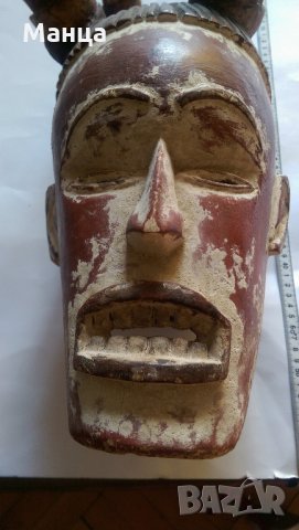 Стара Вуви маска шлем от Габон, снимка 4 - Антикварни и старинни предмети - 31609691