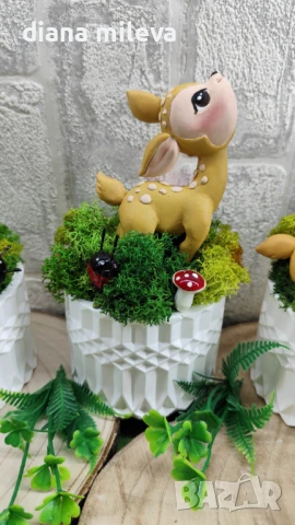 Аранжировка със Сърнички и скандинавски мъх!!, снимка 5 - Декорация за дома - 51308863